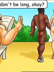 Interracial porn comics. Take me! Take me right here! I wanna ride your hard black dick!