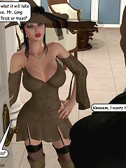 White young girl's dreams realized on this 3d sex comics