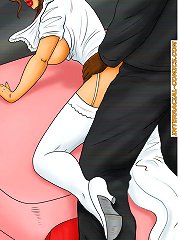Cartoon porn comics. Pink limo for white bride, but she wants to ride on black drivers cock too