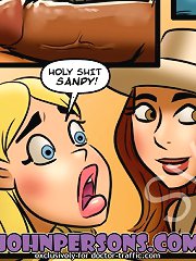 Lovely blonde tries black dick in interracial porn cartoons