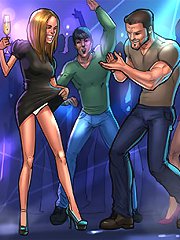 Sexy porn comics bitch dancing and stripping in public