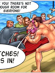 You bitches, let us in! There's not enough room for everyone at these xxx toons