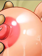 Bound white tart with collar at these black toons own big very sensitive titties which are stuffed with juices