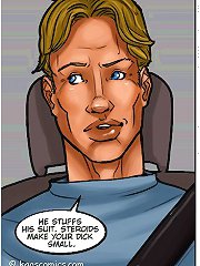 Cartoon porn comic with milky tits fucked and sucked outdoors